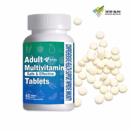 Suplemento dietético de nutrición de tabletas minerales multivitamínicos registrado por la FDA